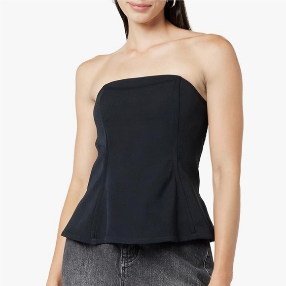 Body Central Y2K Black Peplum Top - Picture 1 of 2